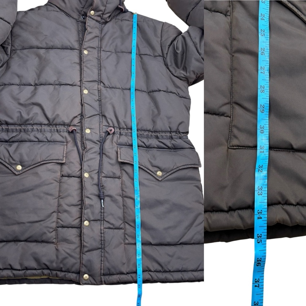 RRL by Ralph Lauren Coated Twill Parka Vintage Black Fleece Hood Size L New - Picture 5 of 16
